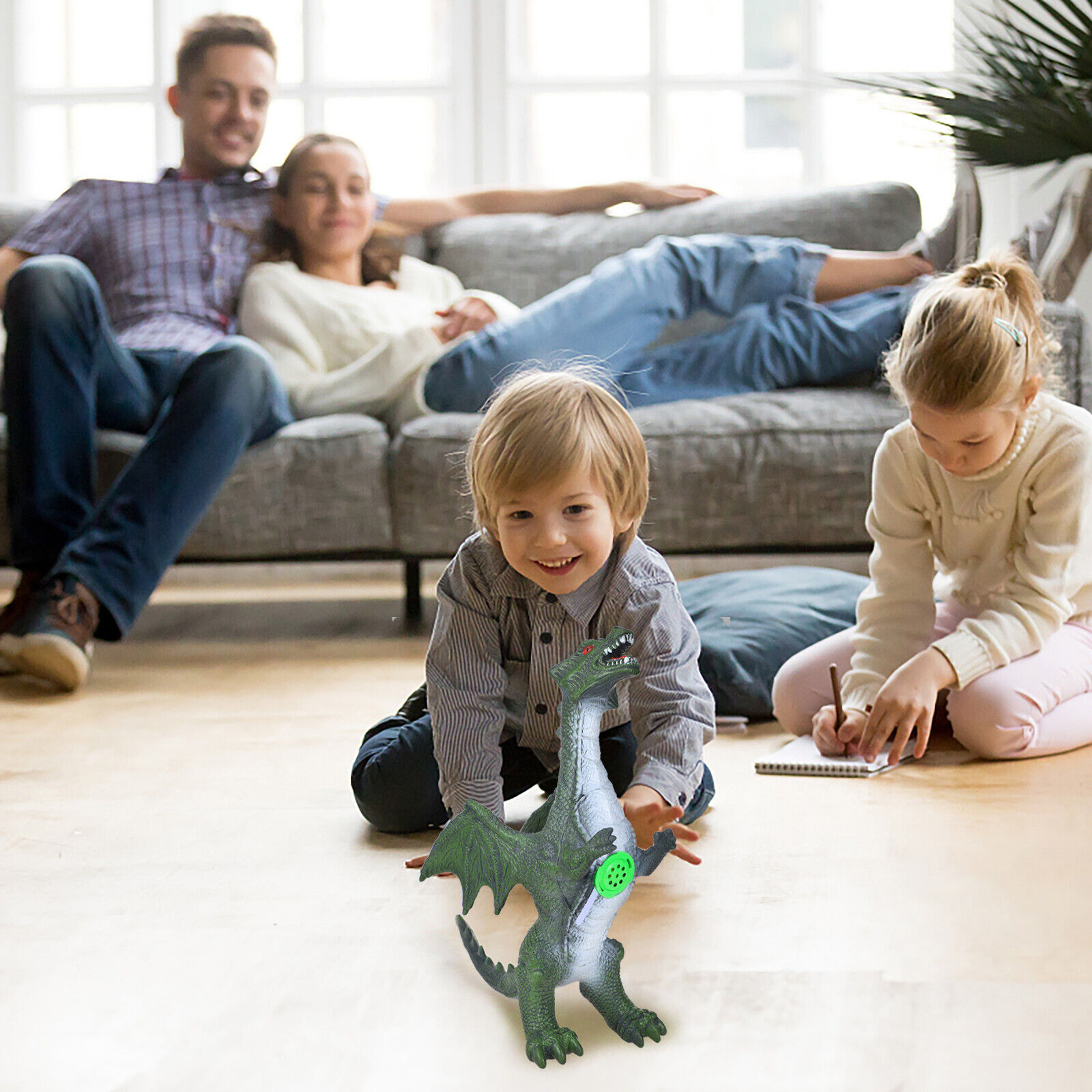 Dinosaur Toy Large Soft Cotton Filled Plastic Simulation Sound Dinosaur Model - Fresh Stock Dated February 2026