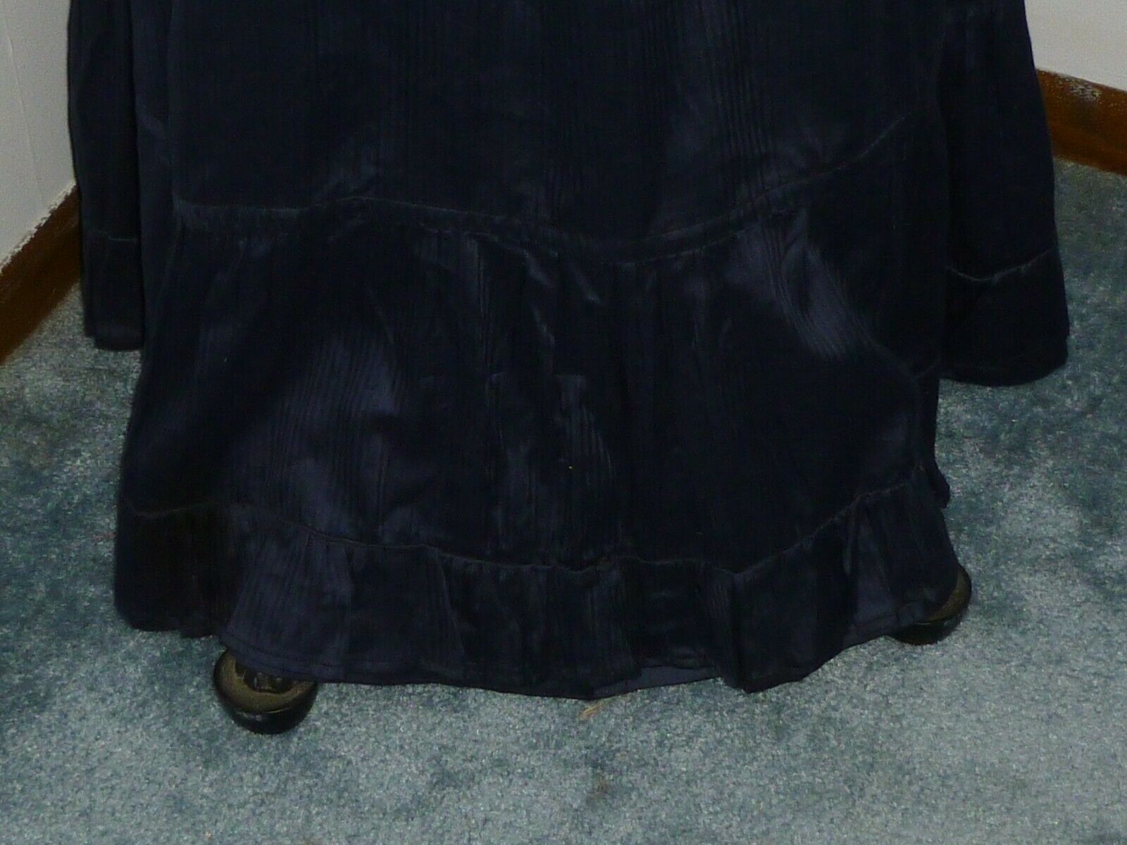 Antique Blue Shimmery Skirt c1900s Victorian Edwardian Stage Photo Prop Costume - Fresh Stock Dated February 2026