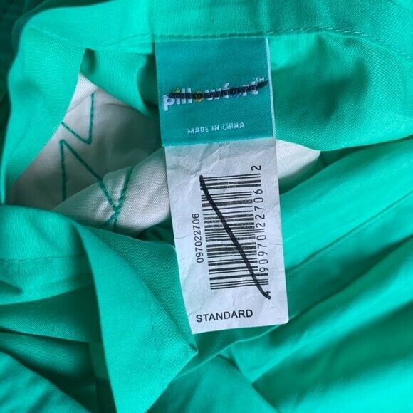 Pillowfort Mint Green Quilted Triangle Pillow Sham - Fresh Stock Dated December 2025