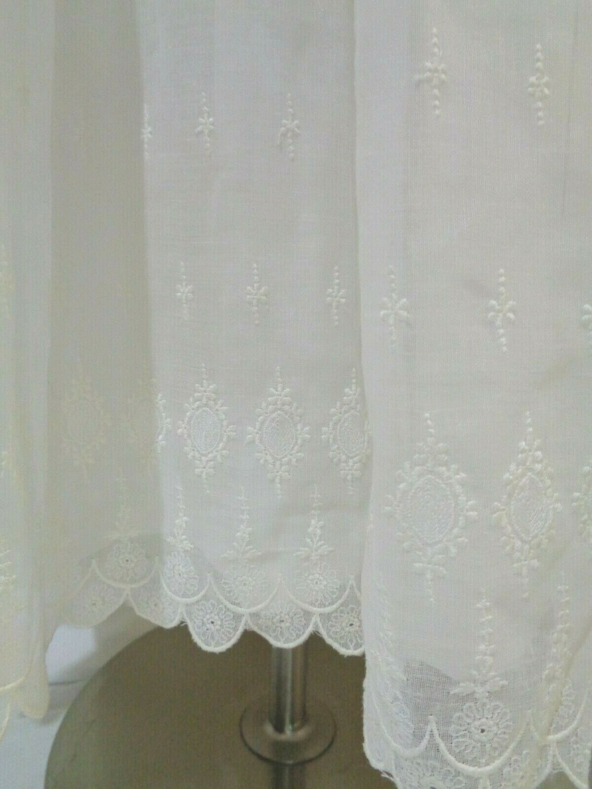 VINTAGE S.S.G. by CATHERINE LOVER WHITE EMBROIDERED COTTON BLEND FULL SKIRT NWT - Fresh Stock Dated December 2025