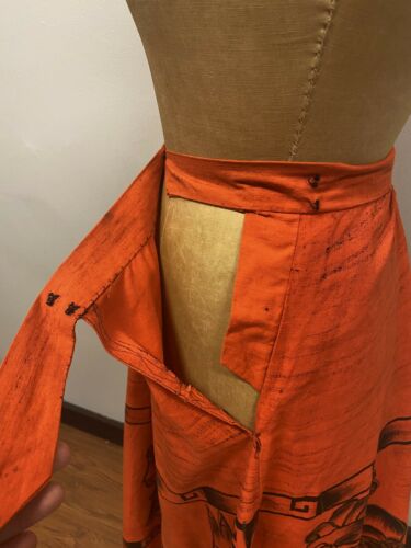 Vintage 1950’s Mexican MOCAMBO orange cotton circle Skirt - Fresh Stock Dated December 2025
