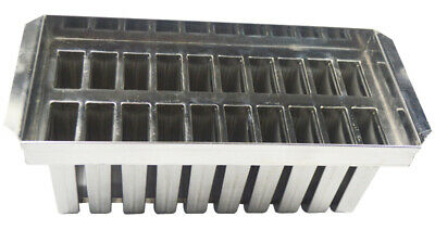 20pcs 85ml Stainless Steel Ice Cream Mold Flat Head Double Groove Lolly Popsicle - Fresh Stock Dated February 2026