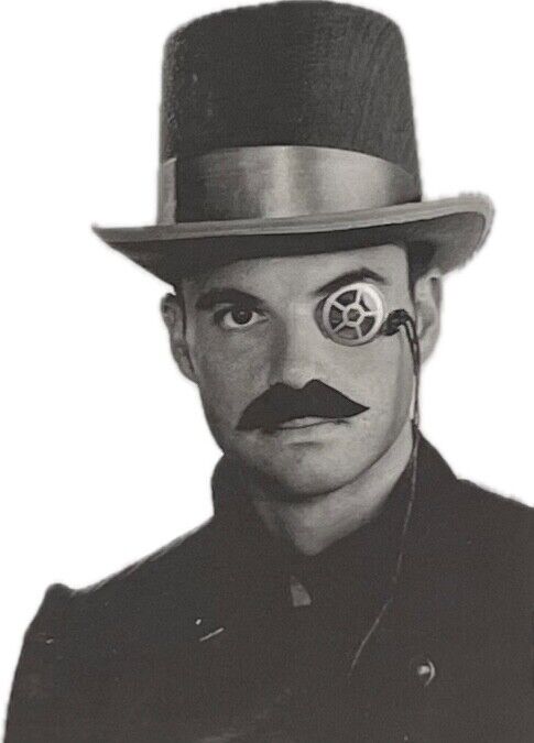 STEAMPUNK MONOCLE On Cord Brown Plastic One Eye Costume Eyewear Punk Futuristic - Fresh Stock Dated February 2026