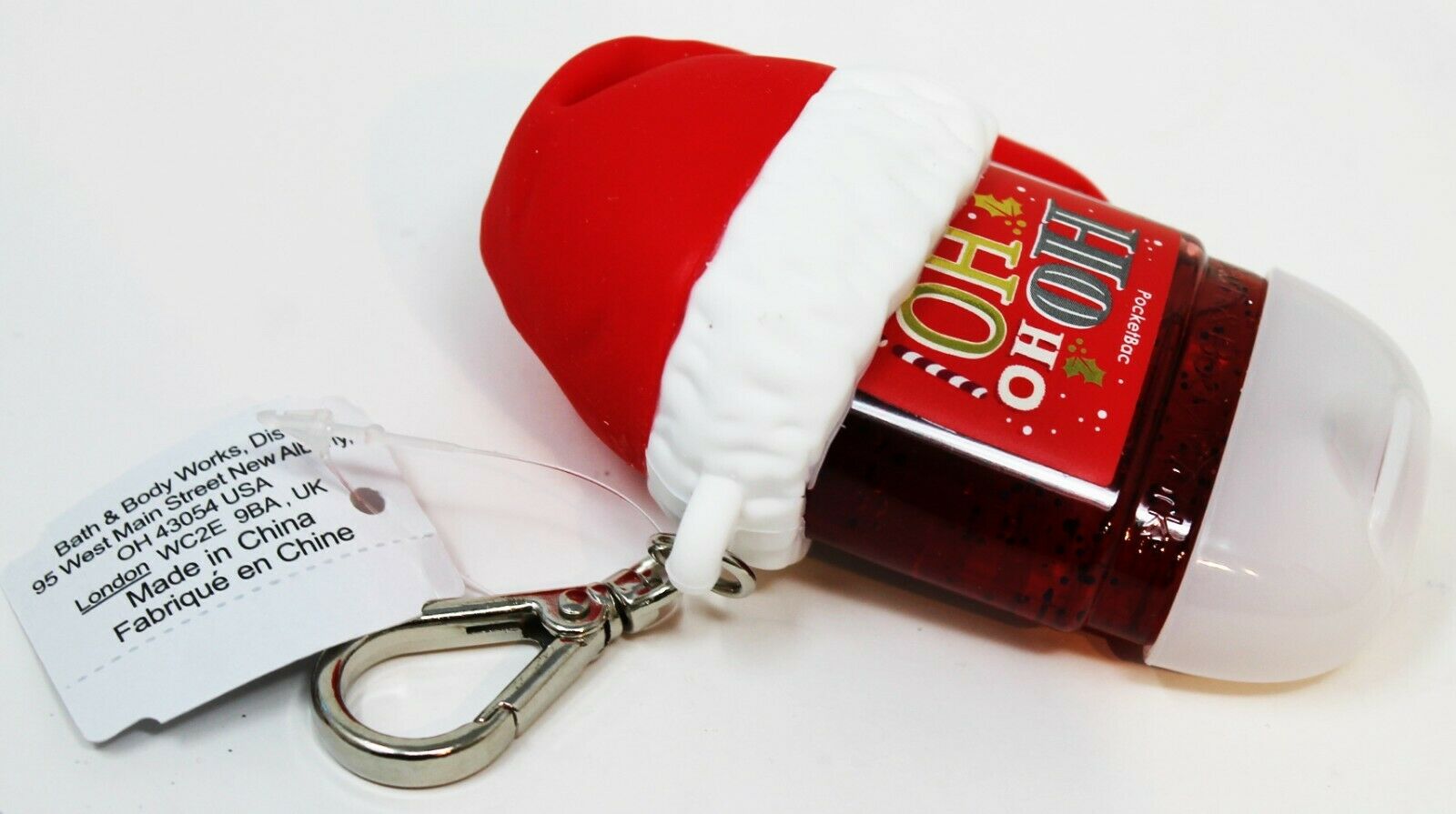 Bath & Body Works Pocketbac Hand Sanitizer Anti Bac Holder CHRISTMAS SANTA HAT - Fresh Stock Dated February 2026