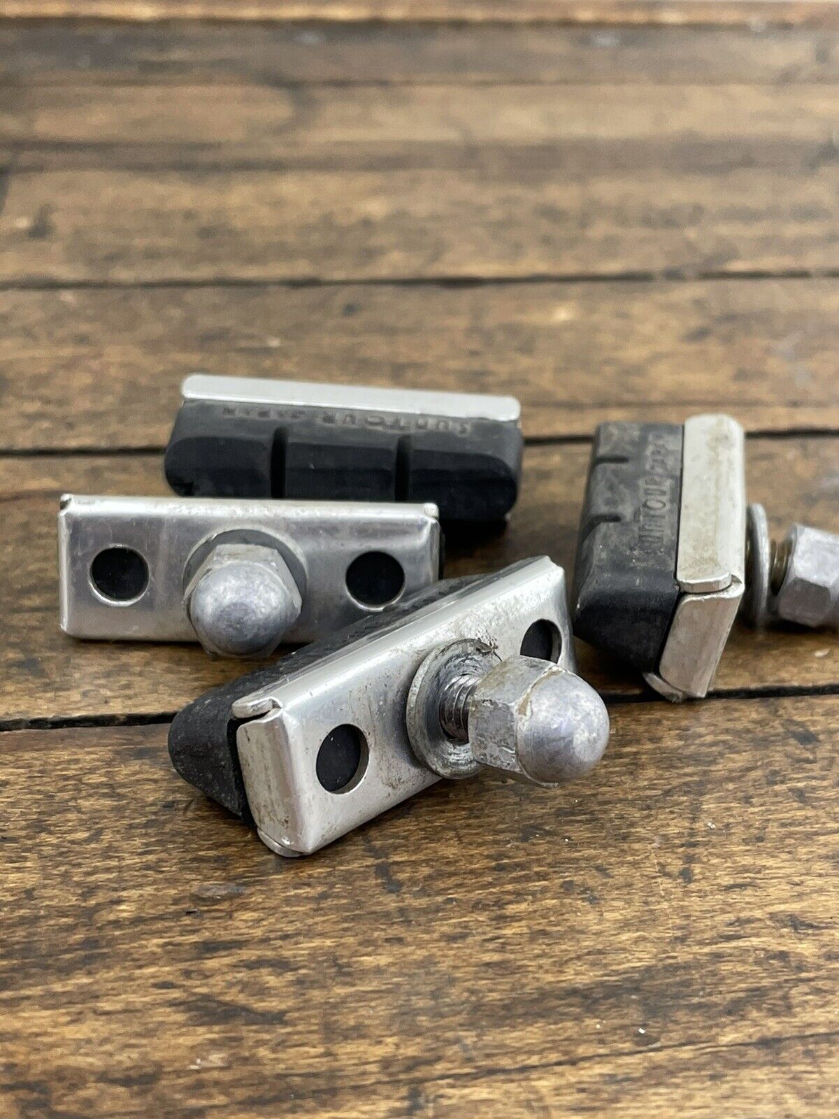 Vintage Suntour Brake Pads Set Shoes Road BMX Superbe Cyclone Black Threaded - Fresh Stock Dated February 2026