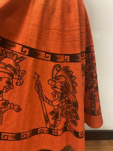 Vintage 1950’s Mexican MOCAMBO orange cotton circle Skirt - Fresh Stock Dated December 2025