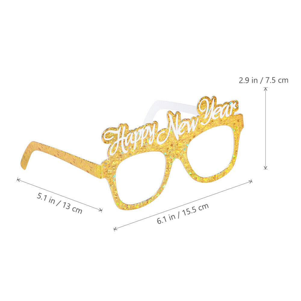 12PCS Happy New Year Funny Crazy Fancy Dress Glasses Novelty Costume Party - Fresh Stock Dated February 2026