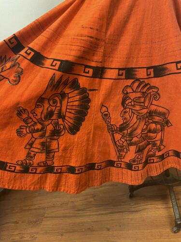 Vintage 1950’s Mexican MOCAMBO orange cotton circle Skirt - Fresh Stock Dated December 2025