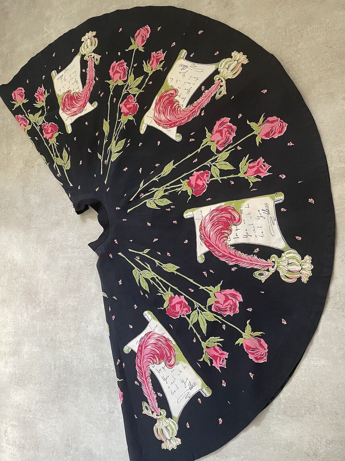 1950s Love Letters Black Panel Skirt - Fresh Stock Dated March 2026