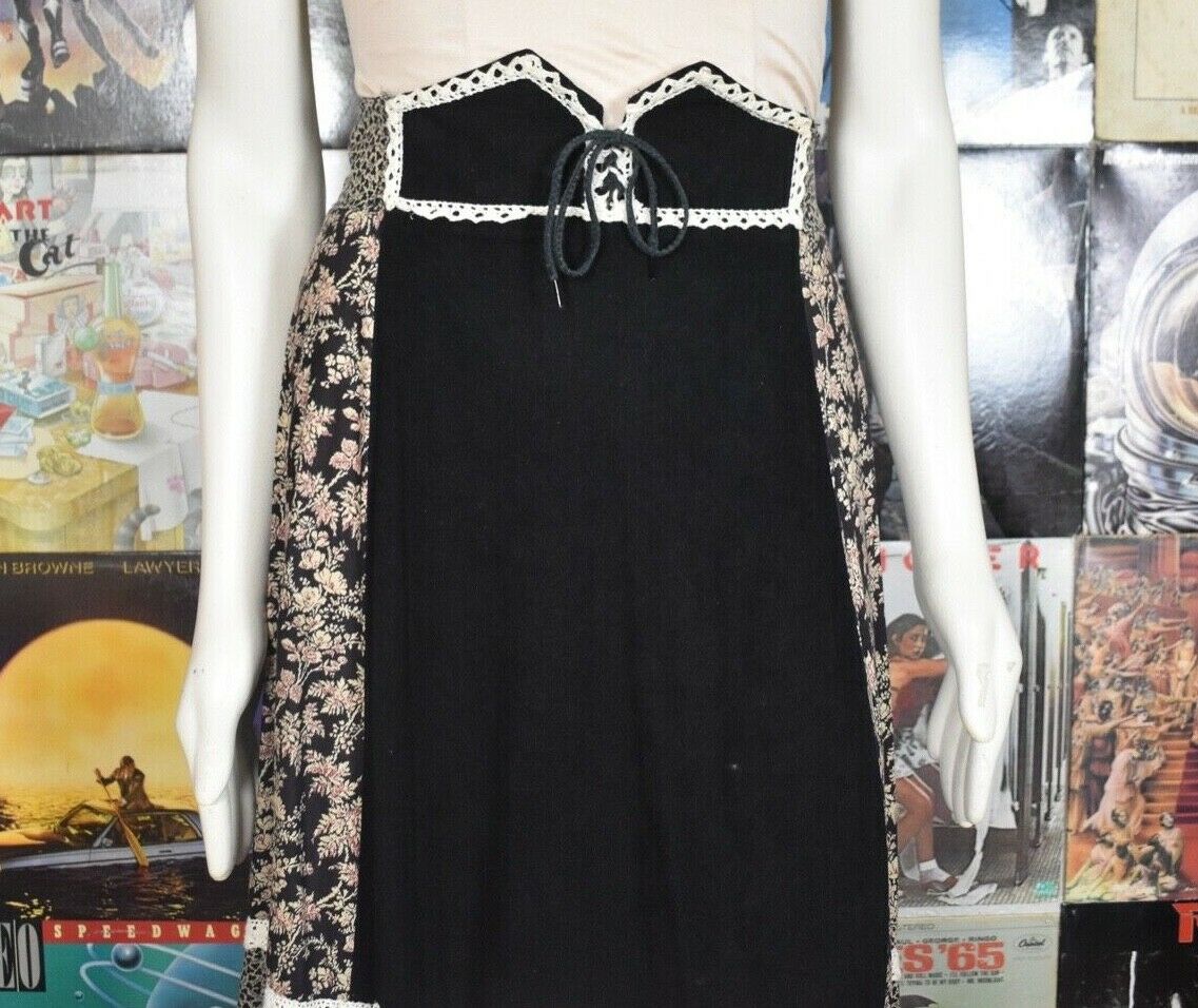 True VTG Handmade Gunne Sax Lookalike Calico Prairie Corset Skirt Cottage Hippie - Fresh Stock Dated March 2026