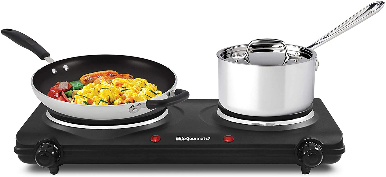 Countertop Dual Flat Burner Electric Hot Burner Temperature Controls Multi style - Fresh Stock Dated February 2026