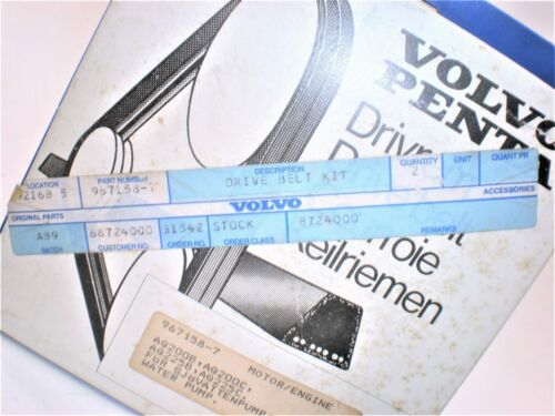 Volvo Penta 967158-7 Boat Marine Stern Drive Water Pump Alternator Belt Set *... - Fresh Stock Dated February 2026