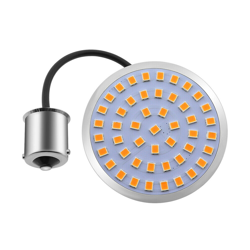 2x Motorcycle 1156 LED Turn Signal Light Amber For Harley Davidson Street Glide - Fresh Stock Dated February 2026