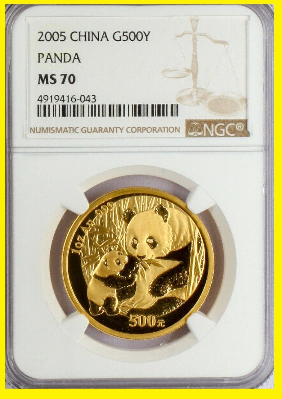 2005 CHINA GOLD PANDA COMPLETE  6 coins  prestige complete SET NGC MS 70 RARE - Fresh Stock Dated February 2026