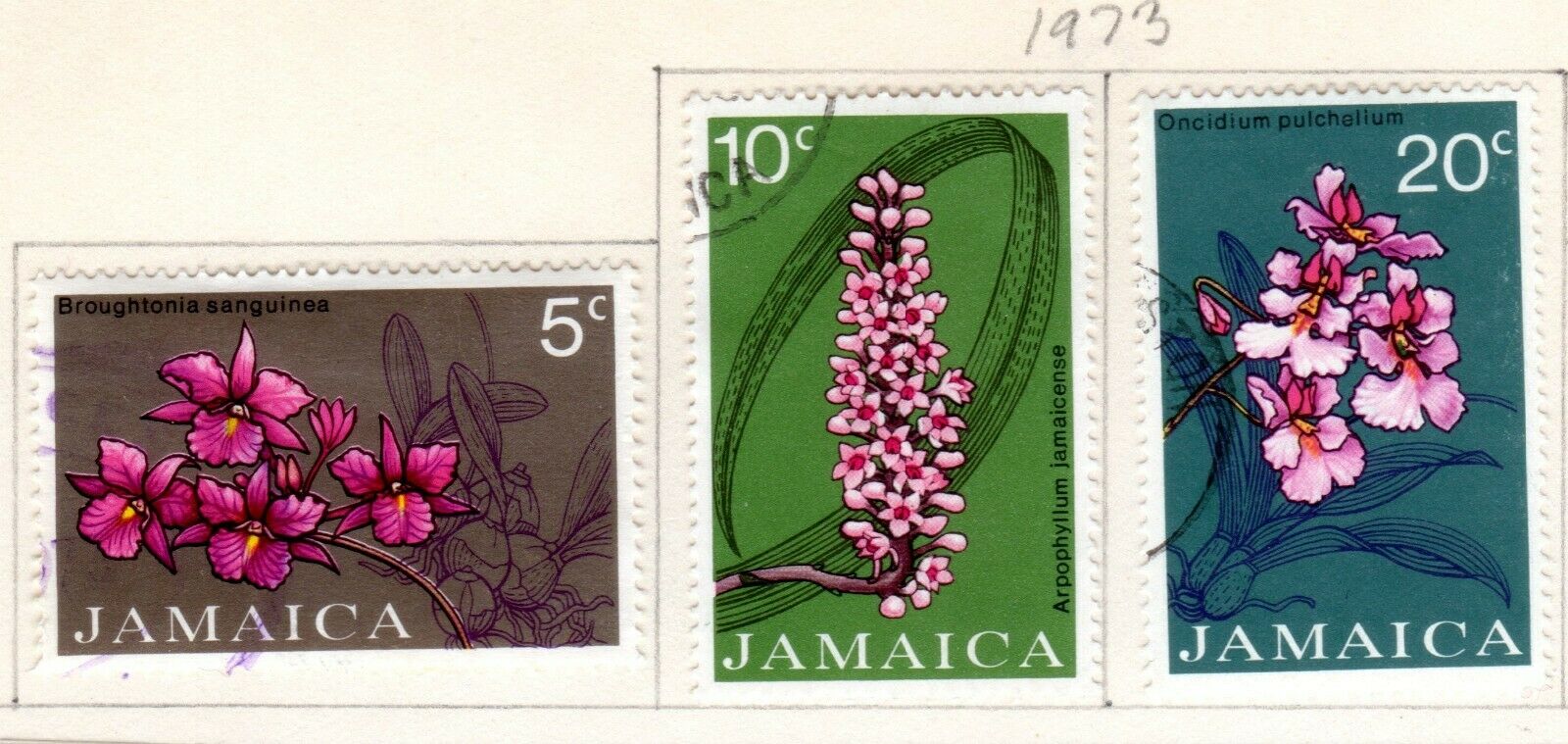 Jamaica Scott 366//415 Plus 1 S/S Mostly Used Hinged on Page Singles 1973-1976 - Fresh Stock Dated February 2026