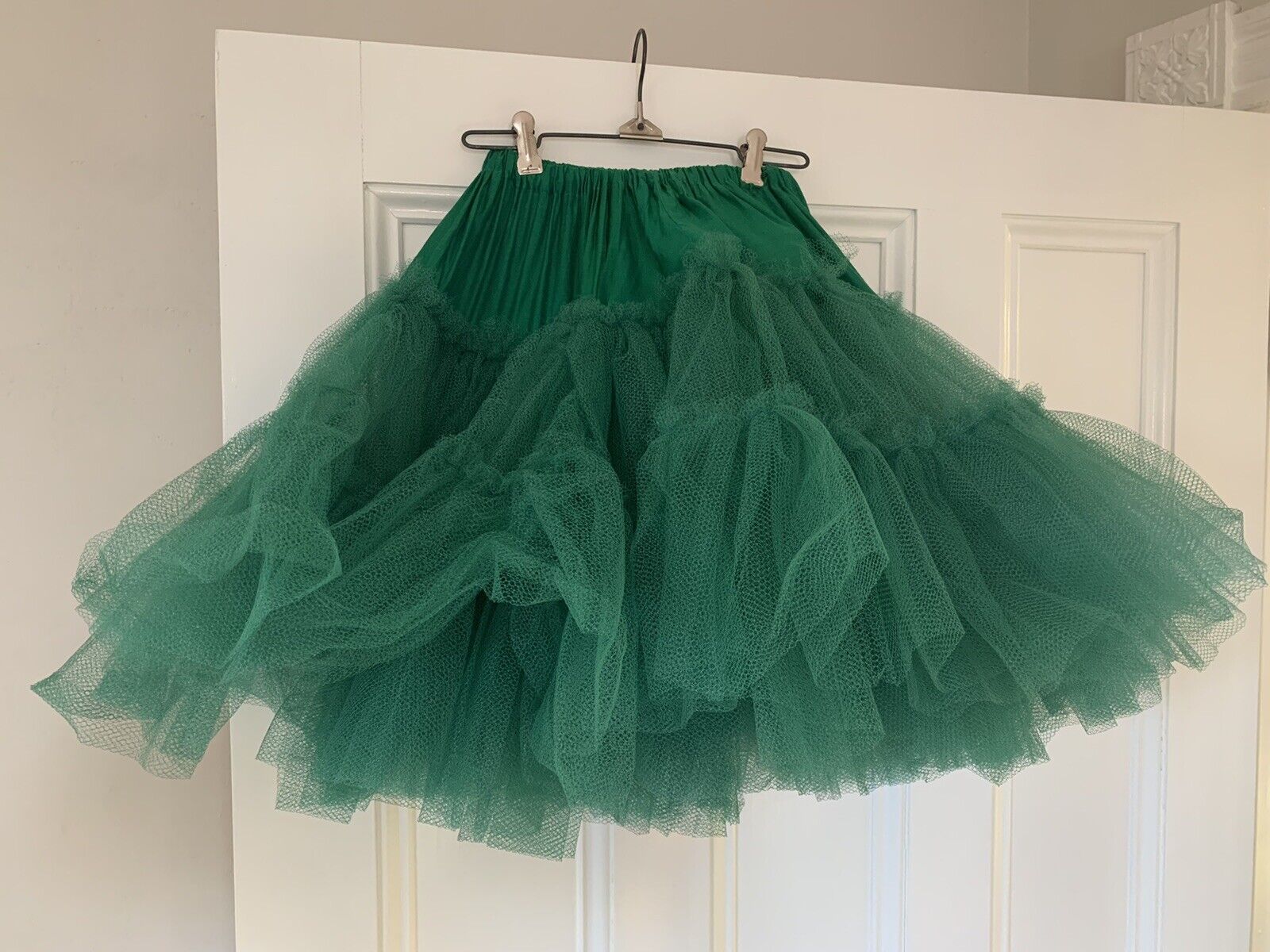 Vtg 1960s Petticoat Crinoline Skirt Slip Western Square Dance Green Dress - Fresh Stock Dated March 2026