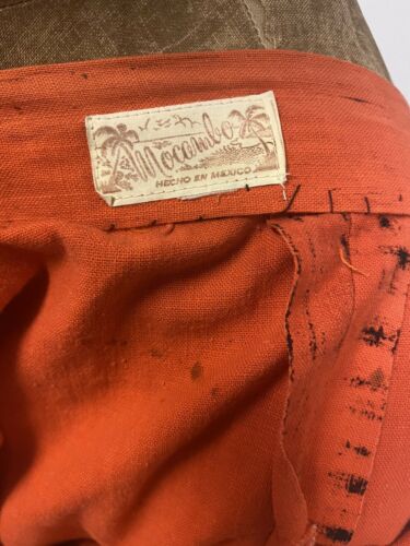 Vintage 1950’s Mexican MOCAMBO orange cotton circle Skirt - Fresh Stock Dated December 2025