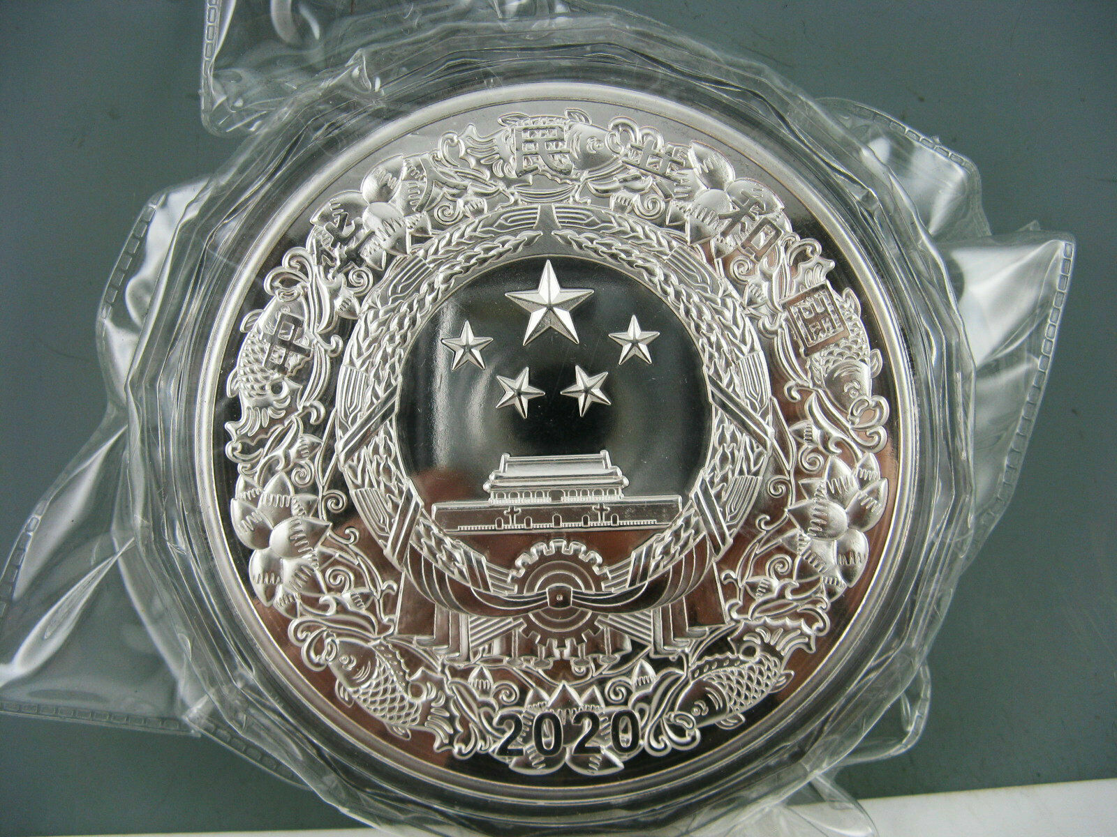 New 2020 Chinese Zodiac Big Silver Colour Medal Coins 1KG - Year of the Rat - Fresh Stock Dated February 2026