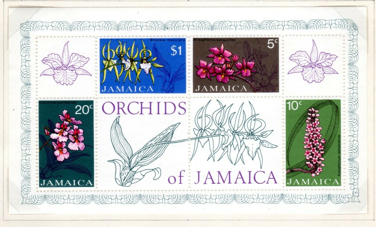 Jamaica Scott 366//415 Plus 1 S/S Mostly Used Hinged on Page Singles 1973-1976 - Fresh Stock Dated February 2026