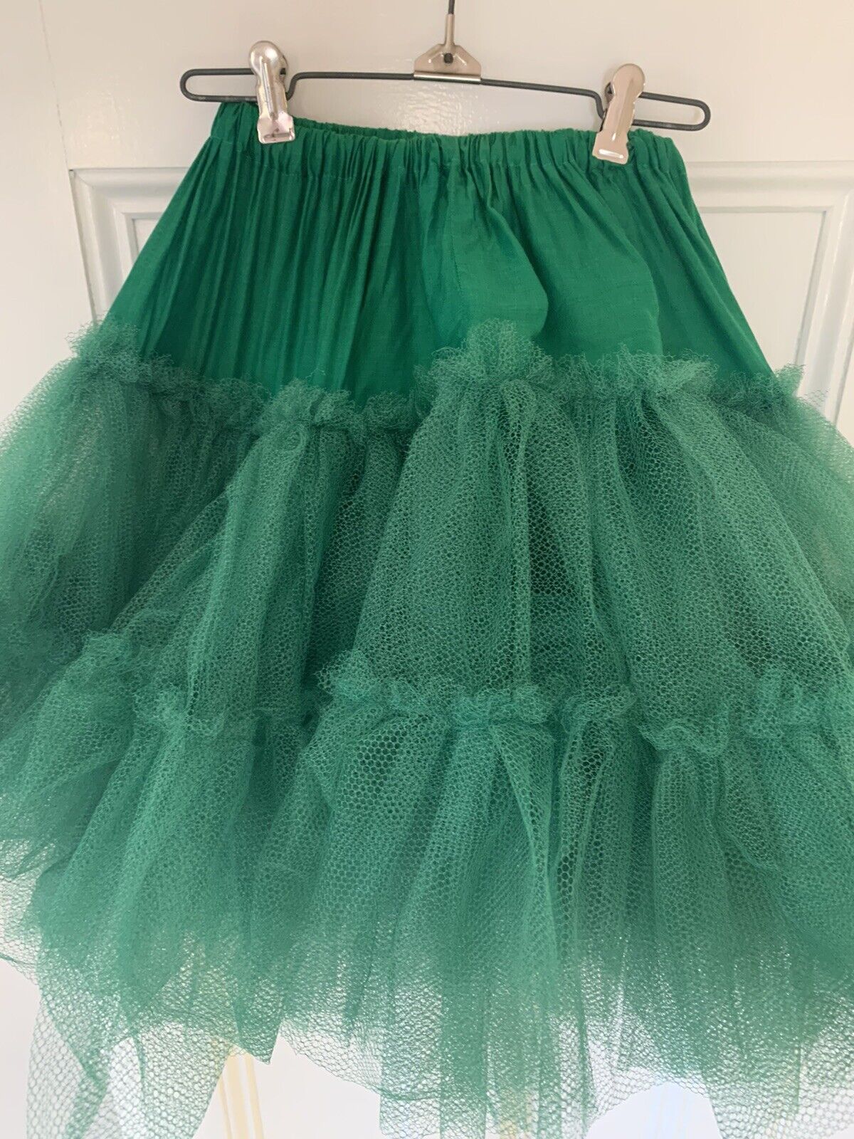 Vtg 1960s Petticoat Crinoline Skirt Slip Western Square Dance Green Dress - Fresh Stock Dated March 2026