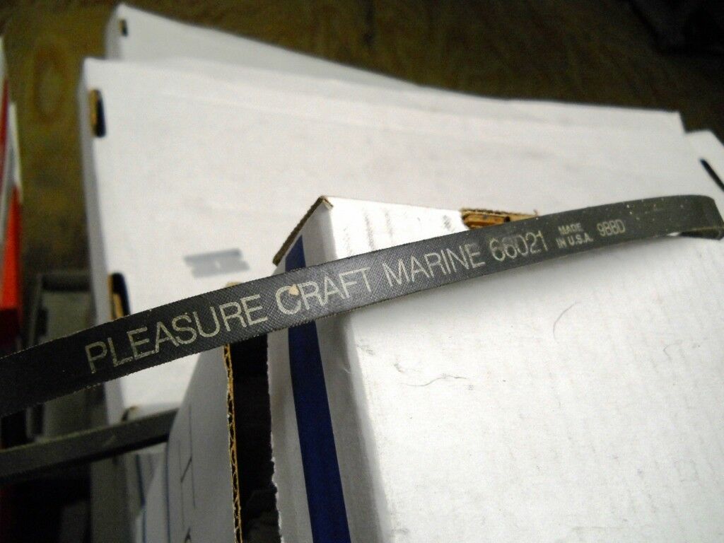 New OEM Pleasurecraft Marine Raw Ater Pump V-Belt Part Number R066021 - Fresh Stock Dated February 2026