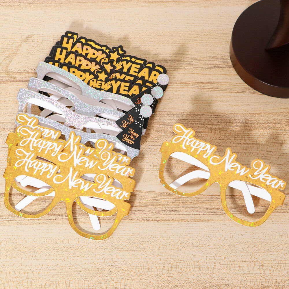 12PCS Happy New Year Funny Crazy Fancy Dress Glasses Novelty Costume Party - Fresh Stock Dated February 2026