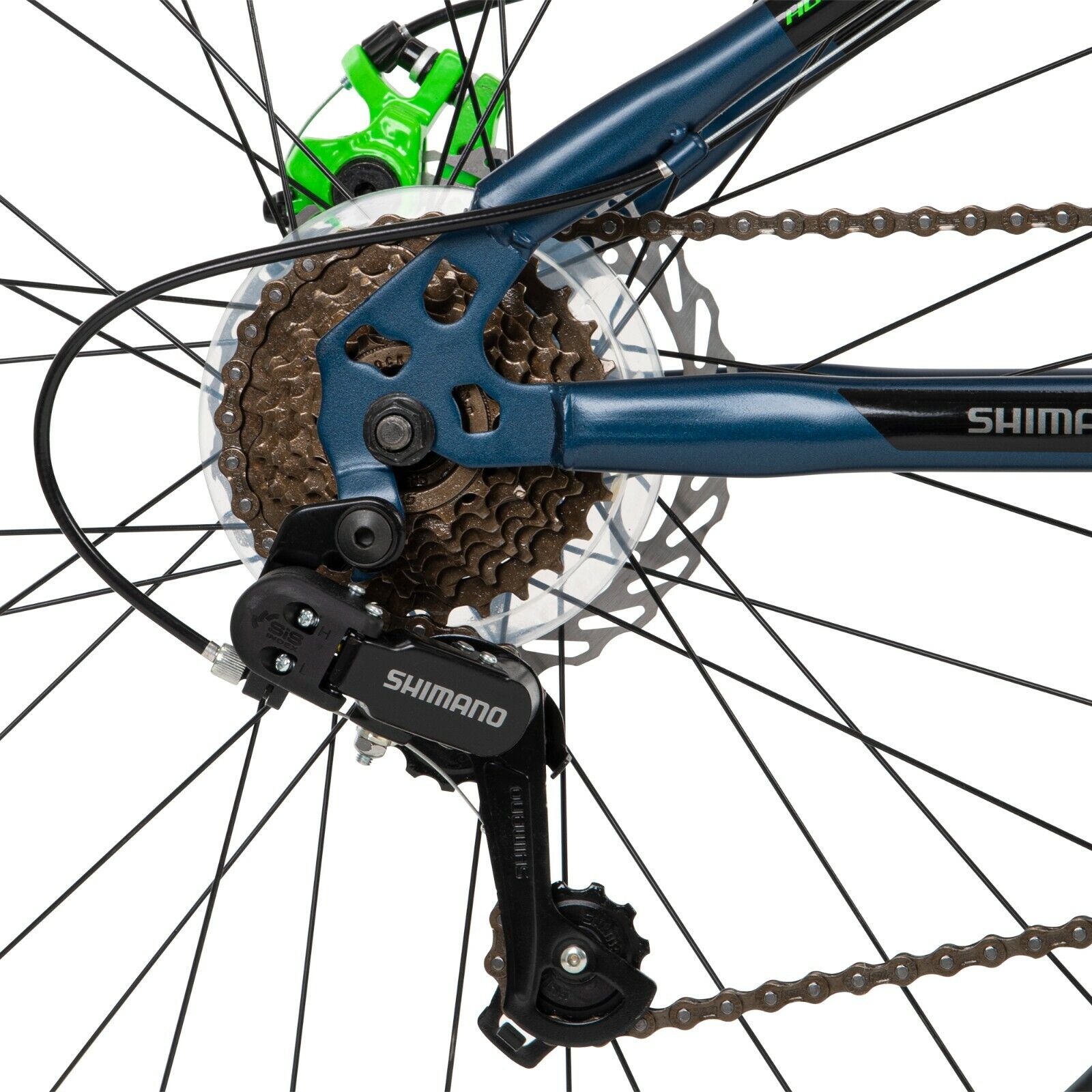 Huffy Scout 26 Inch Men's 21-Speed Hardtail Mountain Bike, Denim Blue - Fresh Stock Dated February 2026