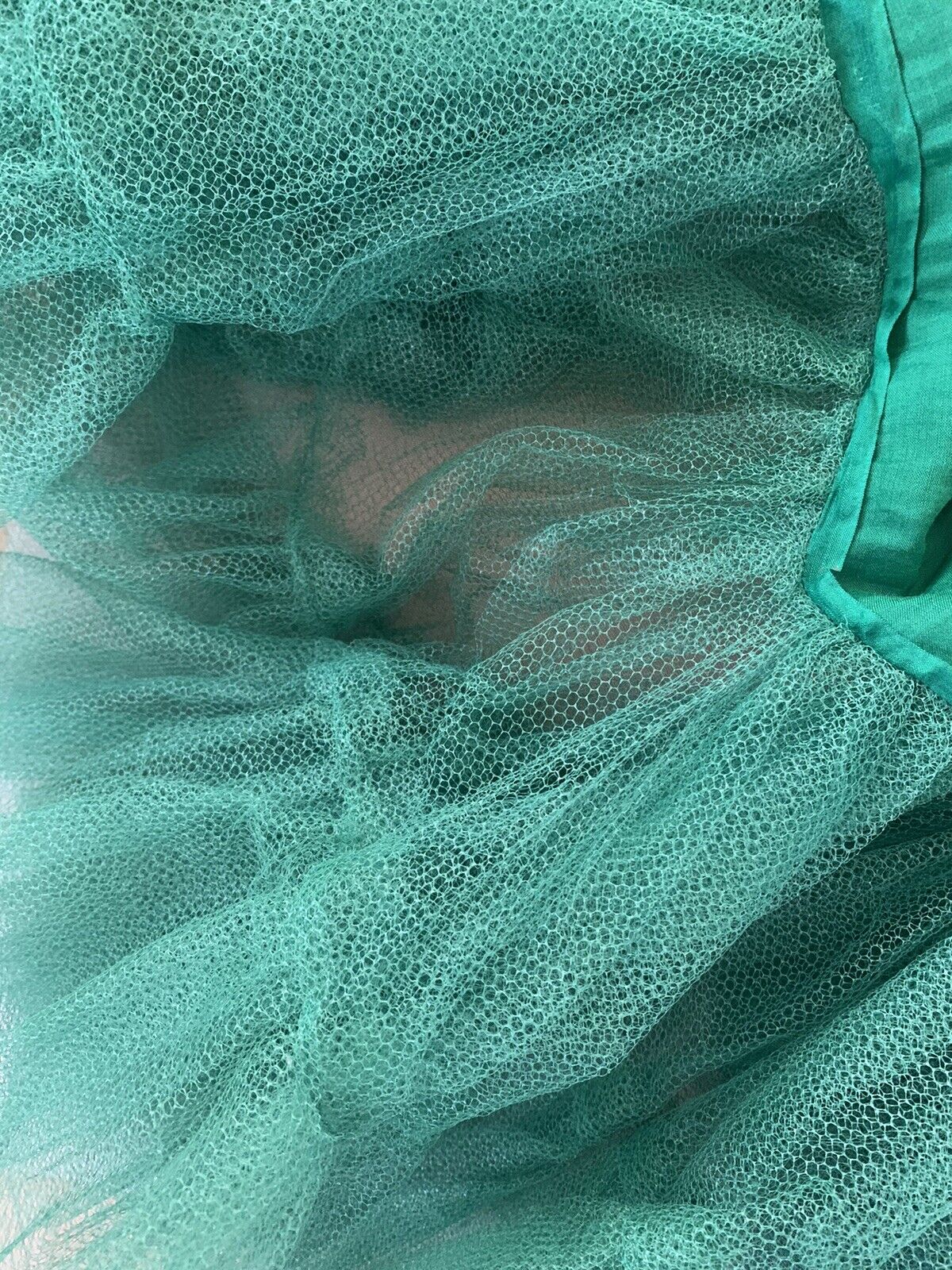 Vtg 1960s Petticoat Crinoline Skirt Slip Western Square Dance Green Dress - Fresh Stock Dated March 2026