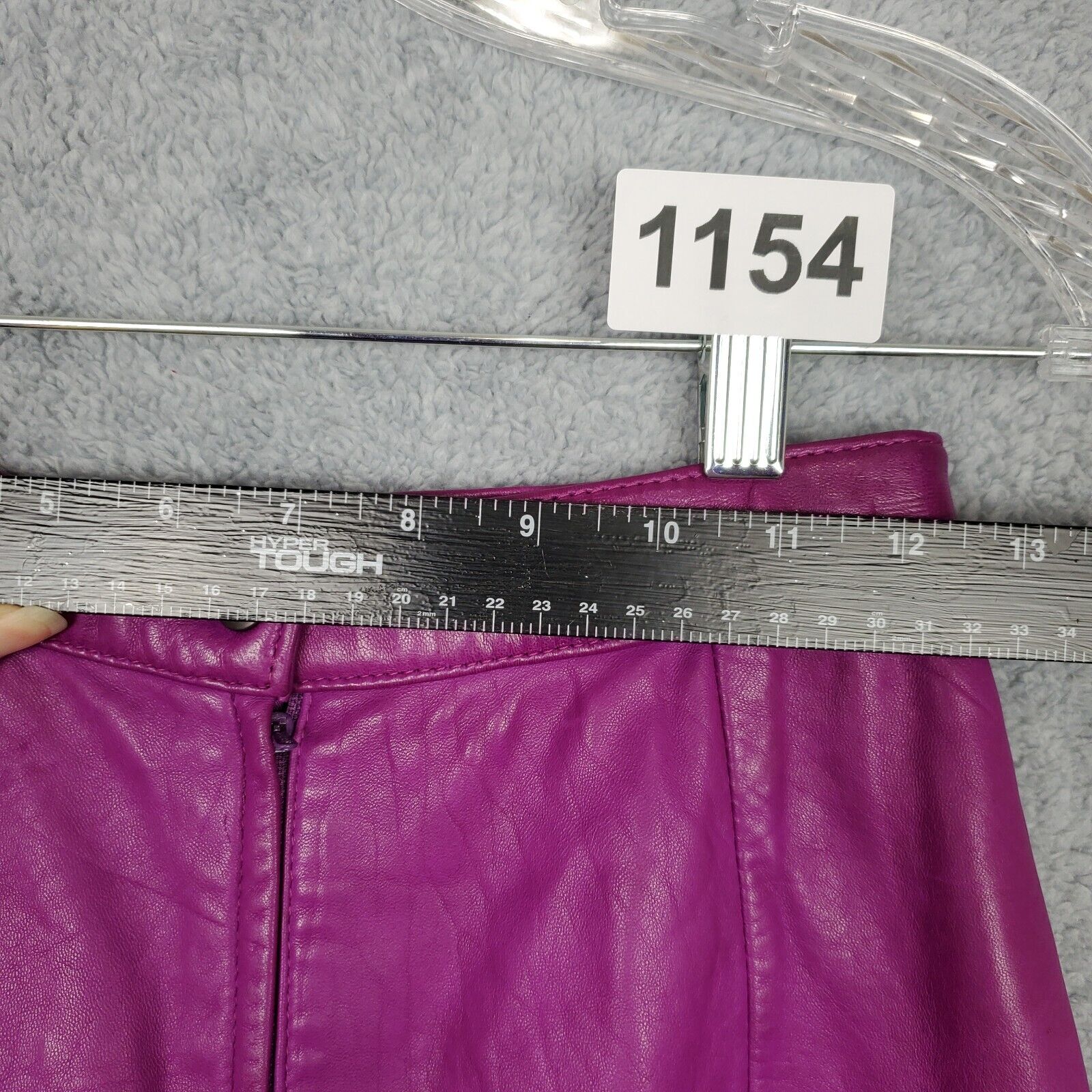 Vtg 80s Andrew Marc Women's Leather Mini Skirt Size Sm Pink Butter Soft Zip Up - Fresh Stock Dated March 2026