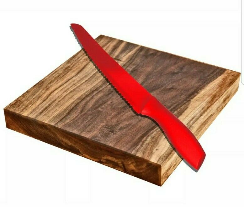 New Solid Red Kole OF988 Bread Knife- Kitchen Essentials - 13