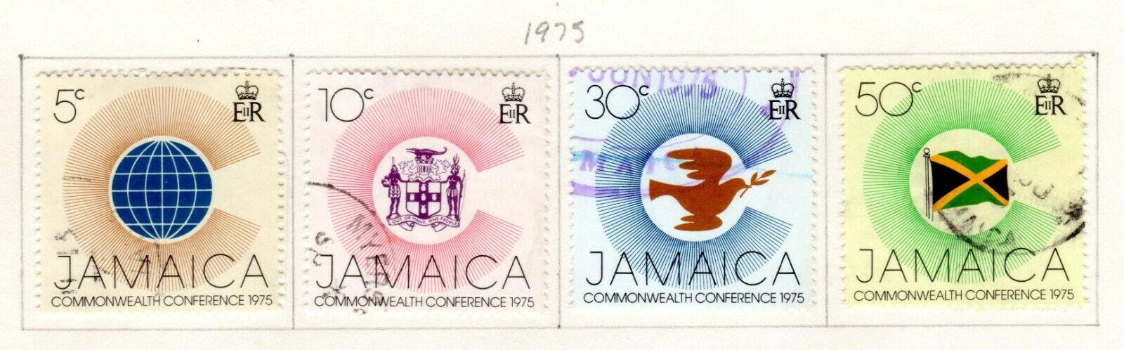 Jamaica Scott 366//415 Plus 1 S/S Mostly Used Hinged on Page Singles 1973-1976 - Fresh Stock Dated February 2026