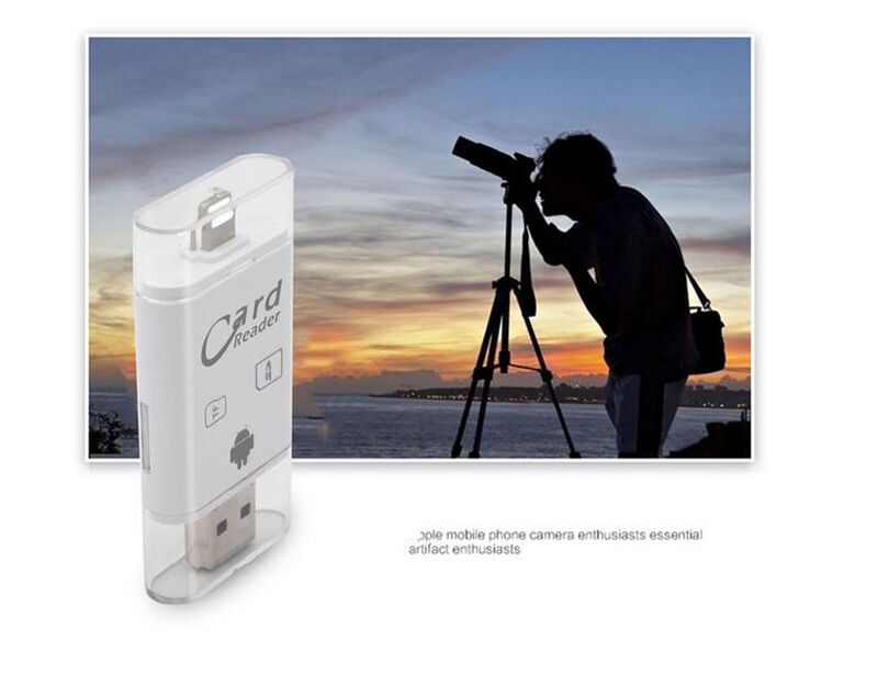 TF SD Card Reader For iPad iPhone X XR XS MAX Samsung OTG Android Phone PC - Fresh Stock Dated December 2025