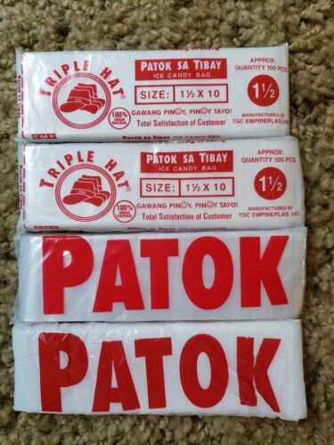 (2-Pck) Plastic Ice bag / Ice Candy Wrapper (total Qty. 200pcs) 1.5x100 - Fresh Stock Dated December 2025