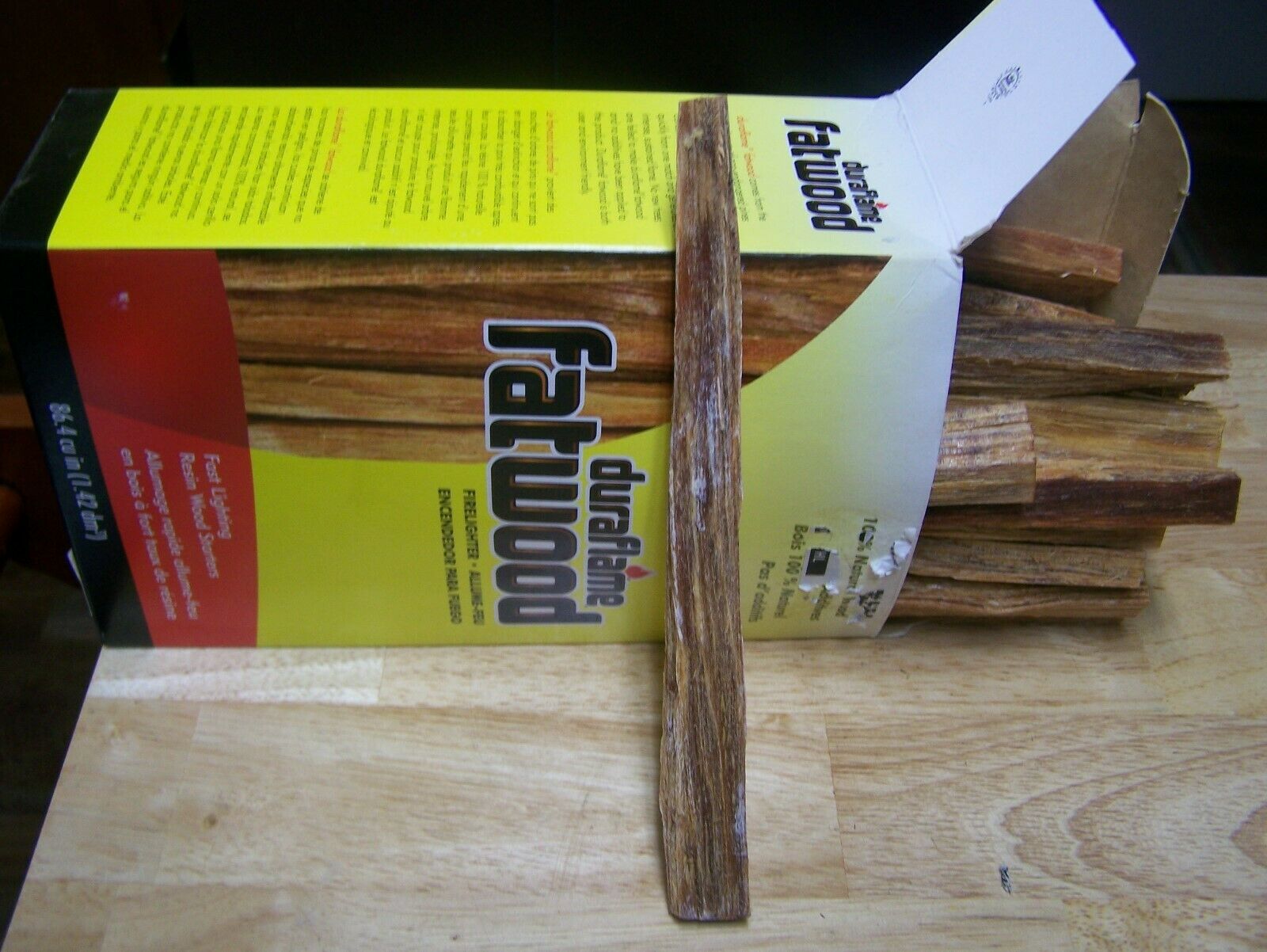 DURAFLAME Fatwood Natural Wood Firestarter (wp1) no additives 2 pounds 30 LIGHTS - Fresh Stock Dated December 2025