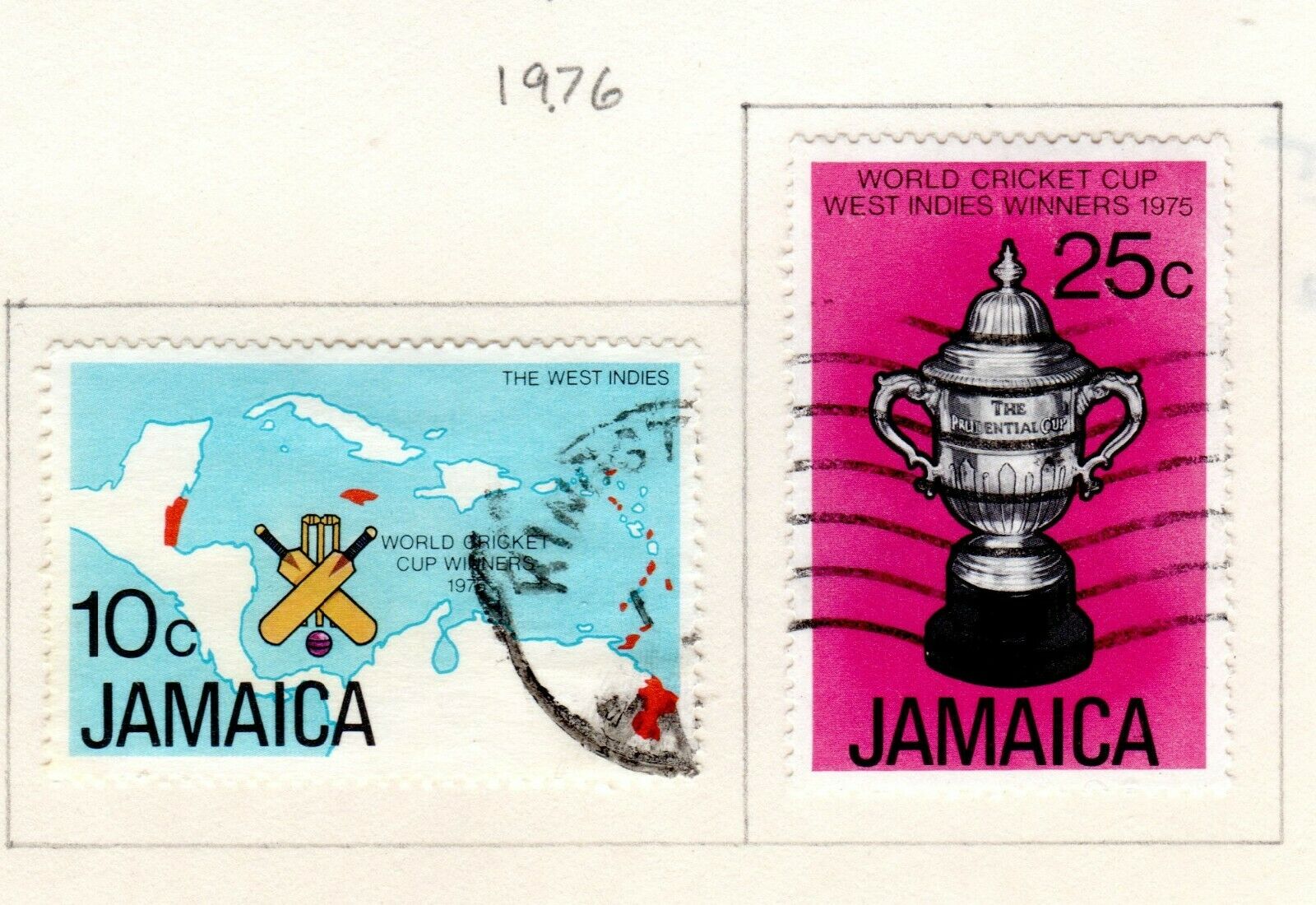 Jamaica Scott 366//415 Plus 1 S/S Mostly Used Hinged on Page Singles 1973-1976 - Fresh Stock Dated February 2026