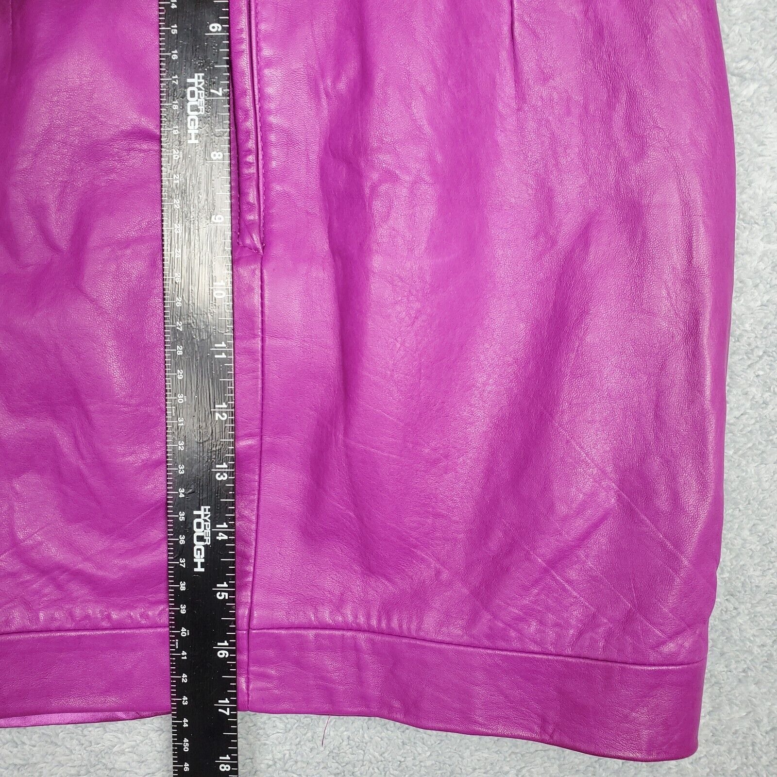 Vtg 80s Andrew Marc Women's Leather Mini Skirt Size Sm Pink Butter Soft Zip Up - Fresh Stock Dated March 2026