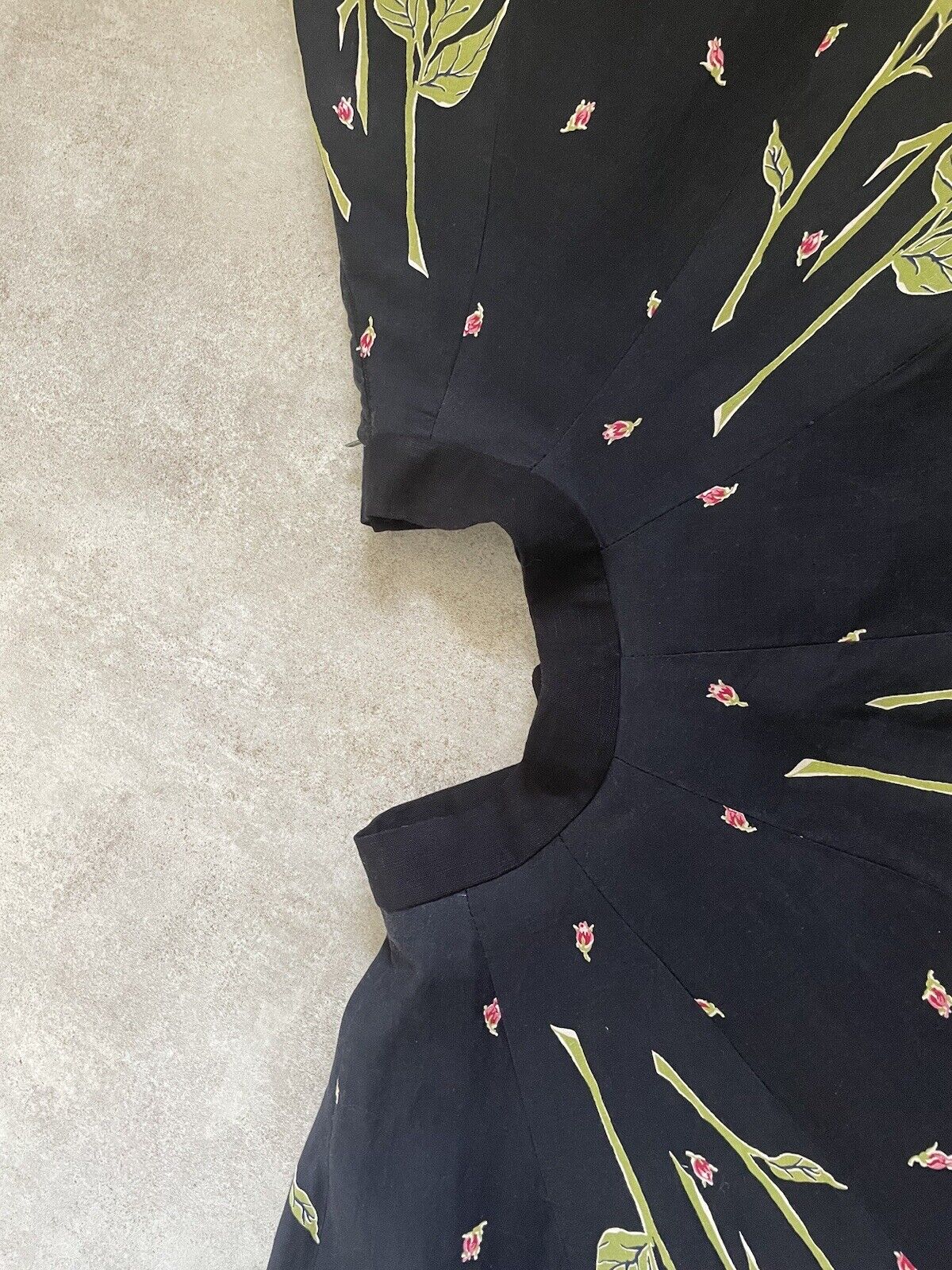 1950s Love Letters Black Panel Skirt - Fresh Stock Dated March 2026