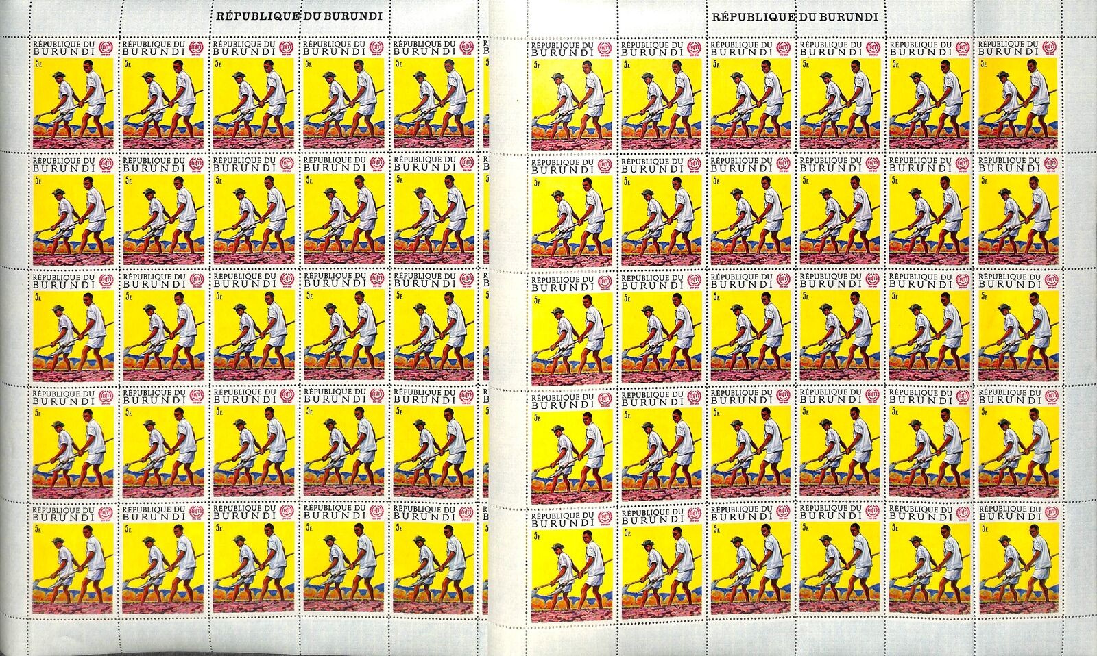 [OP998] Burundi 1969 lot of 6x 4 sheets very fine MNH - Fresh Stock Dated December 2025
