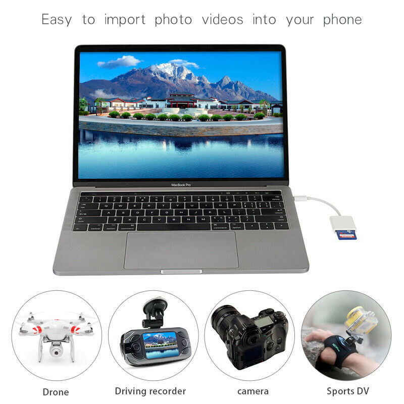 Type C to SD Card Trail Game Camera Image/Video Viewer Reader cable for iPad Pro - Fresh Stock Dated December 2025