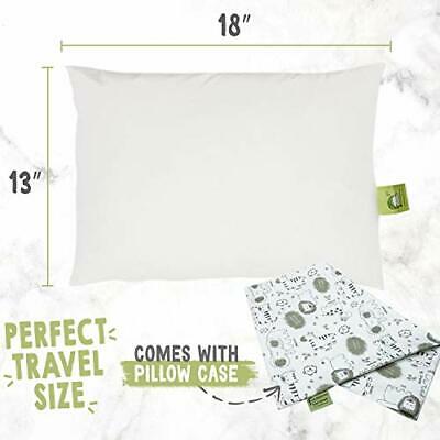 Toddler Pillow with Pillowcase - 13X18 Soft Organic Cotton Baby Pillows - Fresh Stock Dated December 2025