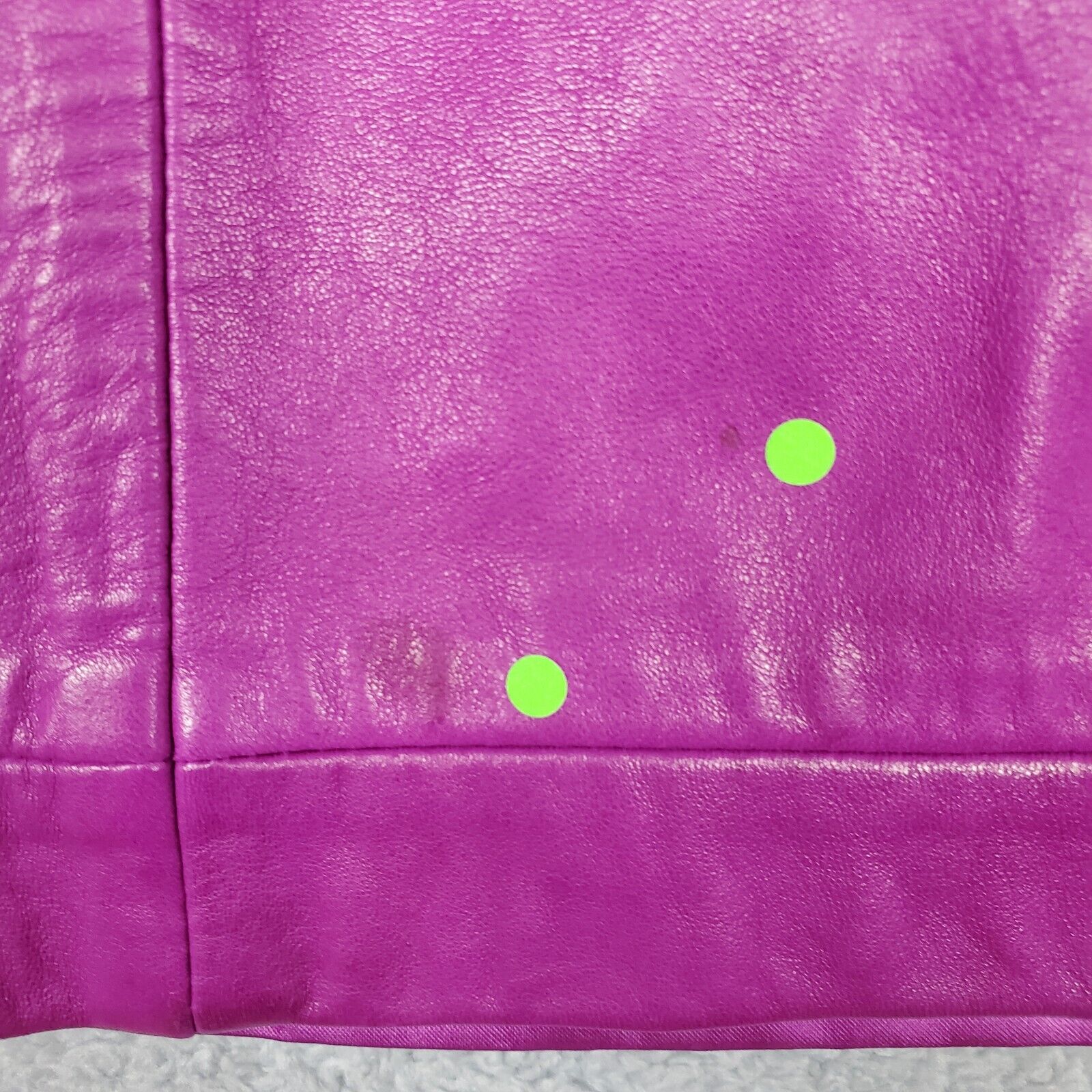 Vtg 80s Andrew Marc Women's Leather Mini Skirt Size Sm Pink Butter Soft Zip Up - Fresh Stock Dated March 2026