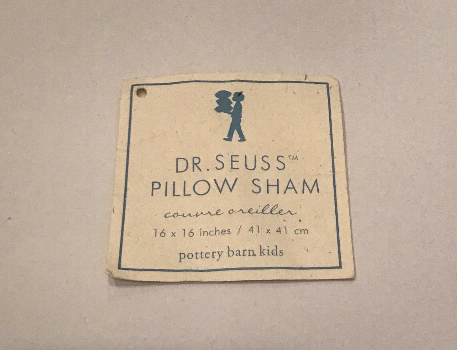 2 Pottery Barn Kids DR. SEUSS CAT IN THE HAT Throw Pillow Shams 16 x 16 - Fresh Stock Dated December 2025