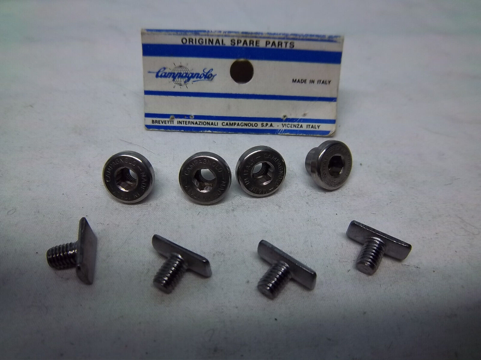 NOS 2 PAIR OF Campagnolo C Record Delta Brake shoe fixing Nut Vintage BiCYCLE - Fresh Stock Dated February 2026