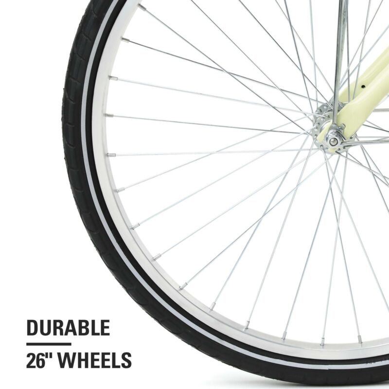 Beach Cruiser Bike 26 Inch Bicycle Step-through Frame Comfort Classic Ride - Fresh Stock Dated December 2025