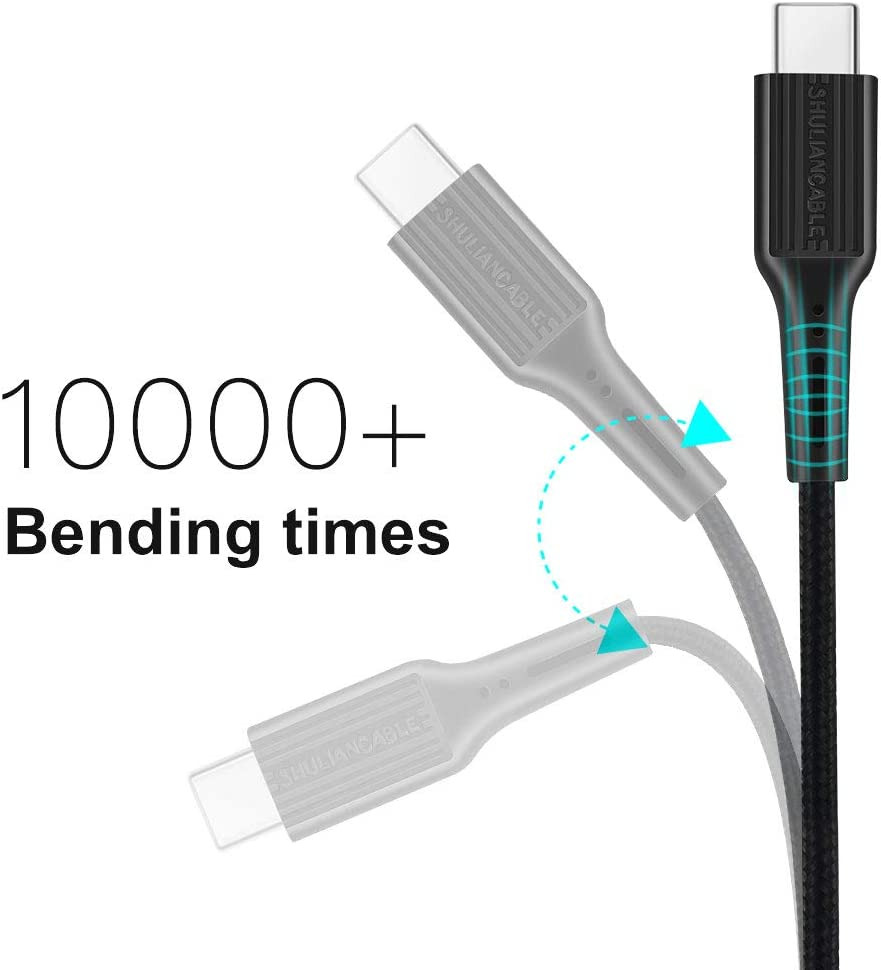 SHULIANCABLE USB Type C Cable, C 2.0 Fast Charge 3.3Ft/1Meter, Black - Fresh Stock Dated February 2026