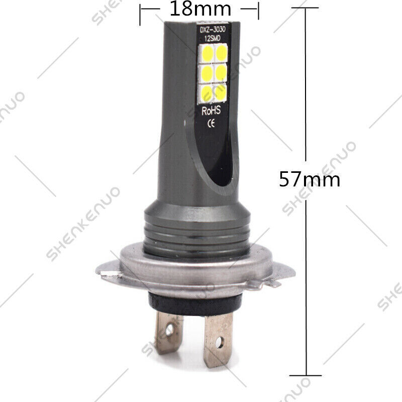 2X H7 LED Headlight Bulbs Lamp 6000K White CG For Yamaha YZF R1 R3 2007-2018 - Fresh Stock Dated February 2026