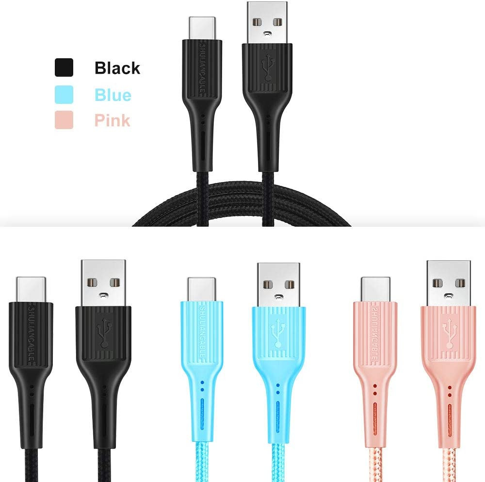 SHULIANCABLE USB Type C Cable, C 2.0 Fast Charge 3.3Ft/1Meter, Black - Fresh Stock Dated February 2026