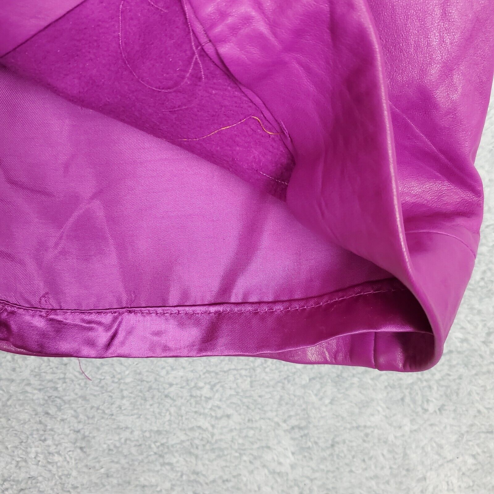 Vtg 80s Andrew Marc Women's Leather Mini Skirt Size Sm Pink Butter Soft Zip Up - Fresh Stock Dated March 2026