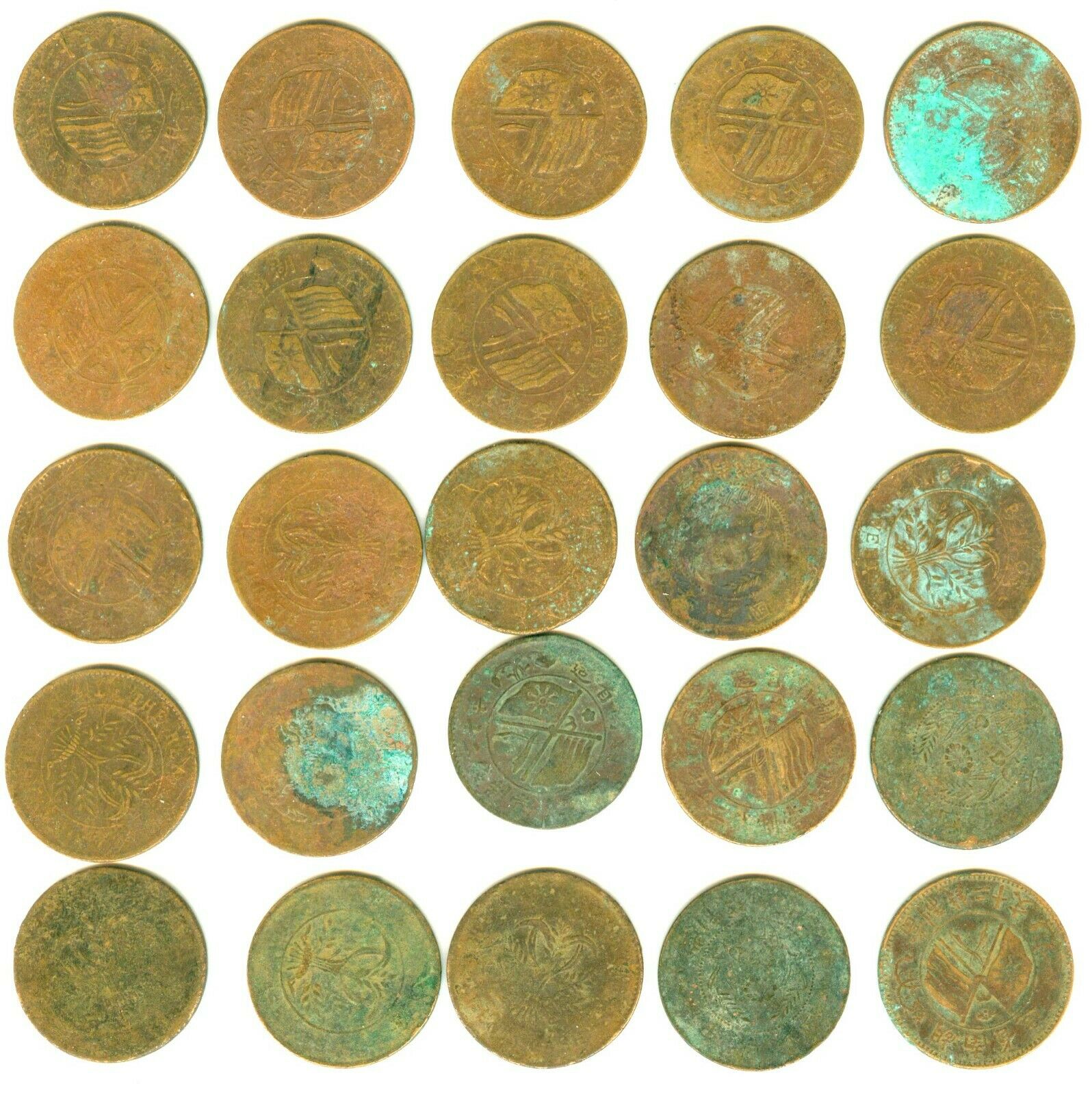 K5005, China 20 Cash (20 Cents) Bronze Coins 10 Pcs, 1910's - Fresh Stock Dated February 2026