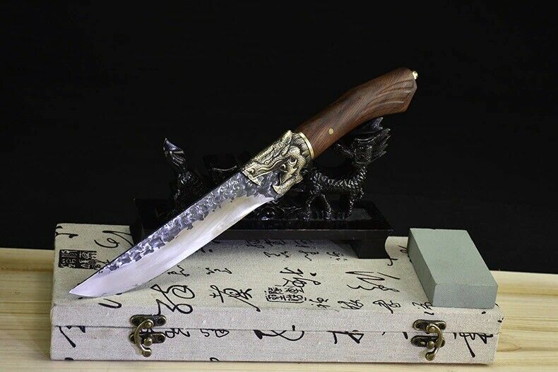 7 inch Handmade Chef Knife Fixed Blade Meat Knives Chinese Cleaver Cooking Tools - Fresh Stock Dated December 2025